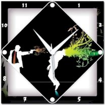 WebPlaza Head Shot Analog Wall Clock (Multicolor) 