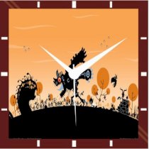 Moneysaver Patapon Game Analog Wall Clock (Multicolour)