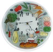 Peggy Karr Handcrafted Art Glass Mangia Wall Clock