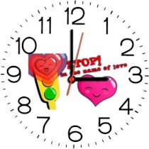  Ellicon B339 Stop In The Name Of Love Analog Wall Clock (Multicolor) 