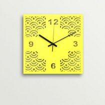 ArtEdge Yellow Geometric Design Laser Cut Work Wall Clock AR421DE54HABINDFUR