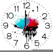 Ellicon B350 Your Love Analog Wall Clock (Multicolor) 