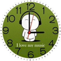  Ellicon B331 I Love My Music Analog Wall Clock (Multicolor) 