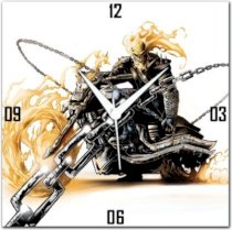 WebPlaza Ghost Rider Analog Wall Clock (Multicolor) 