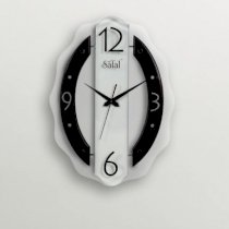 Safal Quartz Majestic Beauty Wall Clock Black And White SA553DE86CNLINDFUR