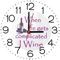 Ellicon B189 Funny Wine Analog Wall Clock (White) 