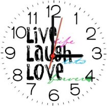 Ellicon 246 Livelaugh Love Analog Wall Clock (White) 