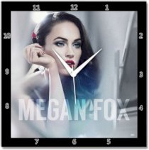 Shoprock Megan Fox Makeup Analog Wall Clock (Black) 