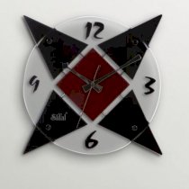 Safal Quartz Star Shaped Beauty Wall Clock Black And Red SA553DE89CNIINDFUR