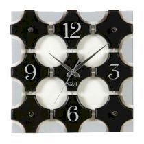 Safal Quartz Wall Clock Black & Silver SA553DE77SOOINDFUR