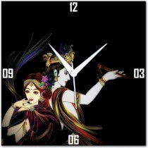  WebPlaza Radhe Krishna Art Analog Wall Clock (Multicolor) 