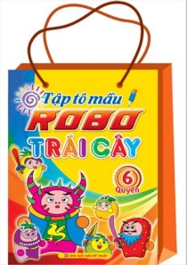 Tập tô màu ROBO Trái Cây (Túi 6 cuốn)