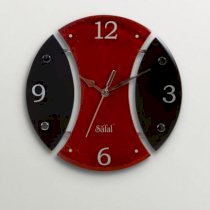 Safal Quartz Three Cut Red And Black Beauty Wall Clock SA553DE59COMINDFUR