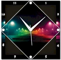 WebPlaza Street lights Analog Wall Clock (Multicolor) 