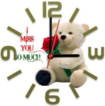 Ellicon 65 I Miss You So Much Analog Wall Clock (White) 