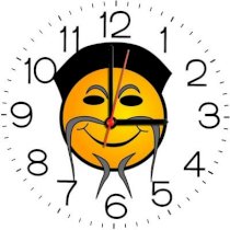 Ellicon B104 Funny Chinese Face Analog Wall Clock (White) 