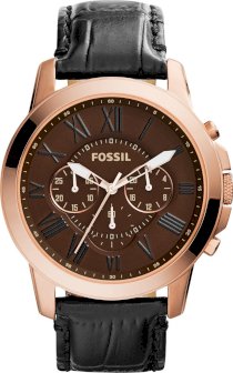 Fossil Men's Chronograph Grant Croc-Embossed Watch 44mm 65263