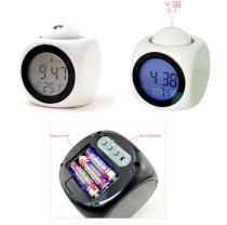 Đồng hồ chiếu thời gian - Biết nói (Cube Alarm Talking Clock) QT513