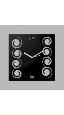 Creative Width Decor Abstract Style Black Wall Clock