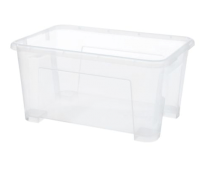 Hộp đựng đồ 5L SAMLA/ Box, Transparent - IKEA