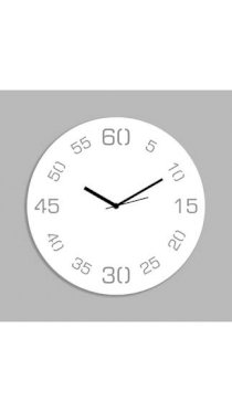 Creative Width Decor Point Sixty White Wall Clock