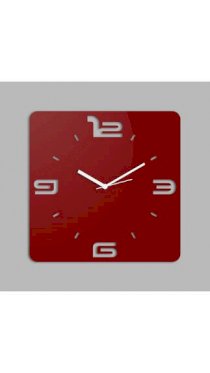 Creative Width Decor Elegant Style Red Wall Clock