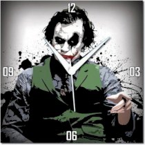 WebPlaza Joker Dark Knight Analog Wall Clock (White) 