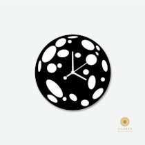 Osaree Swiss Cheese Texture Modern Geometric design, Two Layered Black and White Analog Wall Clock (Matte Black)