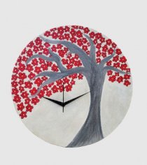 Rangrage The Japanese Cherry Analog Wall Clock (Multicolor)