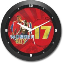 Shop Mantra Alex Wonderboy Footballer Round Analog Wall Clock (Black)