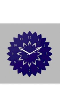 Creative Width Decor Marigold Style Blue Wall Clock