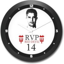 Shop Mantra Robin Van Persie Manchester United F.C Round Analog Wall Clock (Black)