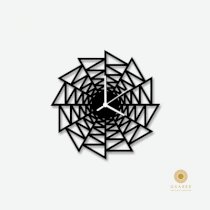 Osaree zigzag pattern morden Geometric design Analog Wall Clock (Matte Black)