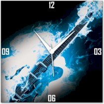 WebPlaza Guitar 5 Analog Wall Clock (Multicolor)