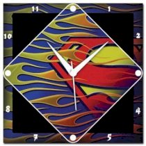 WebPlaza Superman Logo Analog Wall Clock (Multicolor) 