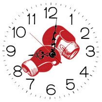 Lazy Turtle Wall Clock 203 Boxing Gloves Design