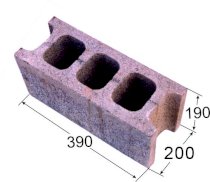Gạch Block xây rỗng Phước An tường 200mm (390x200x190)
