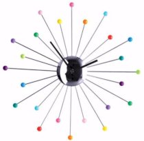 Premier Housewares Multi Colour Balls Wall Clock