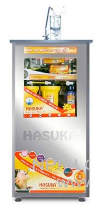 Máy lọc nước RO Hasuka HSK-108 tủ inox không nhiễm từ