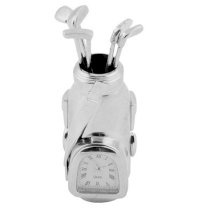 Miniature Golf Bag Novelty Quartz Movement Collectors Clock 9366S