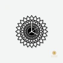 Osaree Spirograph Flower Pattern morden Geometric design Analog Wall Clock (Matte Black)