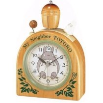 New Totoro Wood Bell Alarm Clock Real Knocking Wood Sound