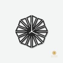 Osaree Triangle black modern Geometric design Analog Wall Clock (Matte Black)