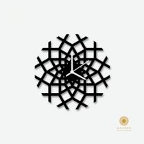 Osaree Starburst nest pattern morden Geometric design Analog Wall Clock (Matte Black)