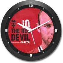 Shop Mantra Wayne Rooney Red Devil Round Analog Wall Clock (Black)
