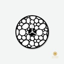Osaree Stone Pattern Modern Geometric design, Two Layered Black and White Analog Wall Clock (Matte Black)