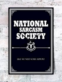 Kwardrobe Sarcasm Society Analog Wall Clock (Black)