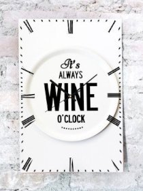 Kwardrobe Wine-O' Analog Wall Clock (White)