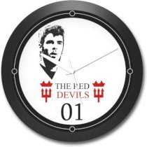Shop Mantra David De Gea The reds Footballer Round Clock Analog Wall Clock (Black)