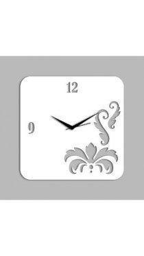 Creative Width Decor Abstract Style White Wall Clock